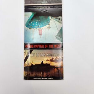Vintage Matchbook Port of Los Angeles. California 1950s 1960s Ephemera